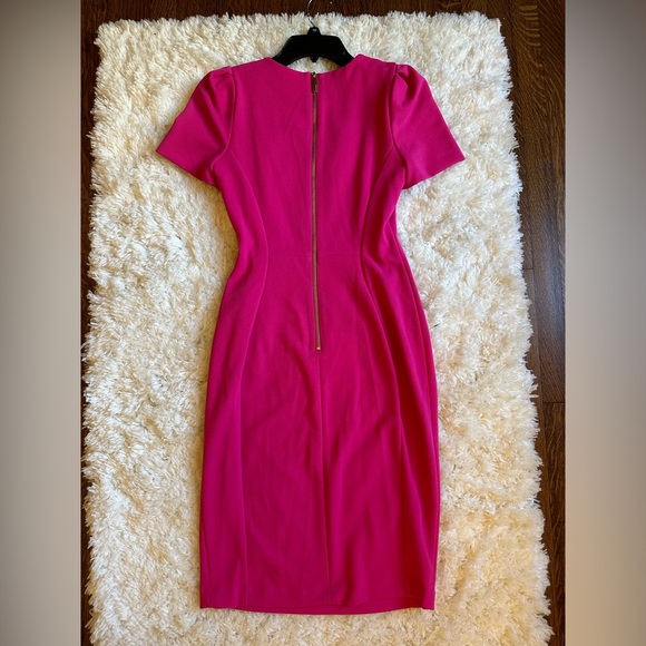 Calvin Klein Puff Sleeve Sheath Dress - Picture 3 of 5